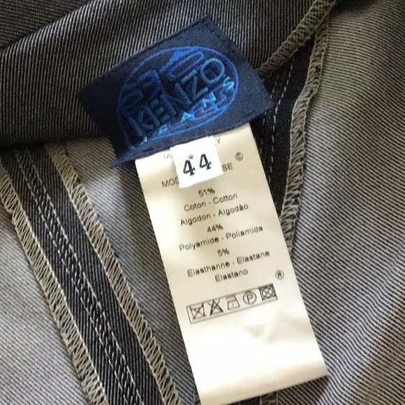 Kenzo Jeans vintage blazer, see closeup of small hole on back, size 44 - Picture 11 of 11